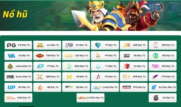 Nổ Hũ 1 Sảnh Nổ Hũ CWin hợp tác với nhiều nhà cung cấp uy tín