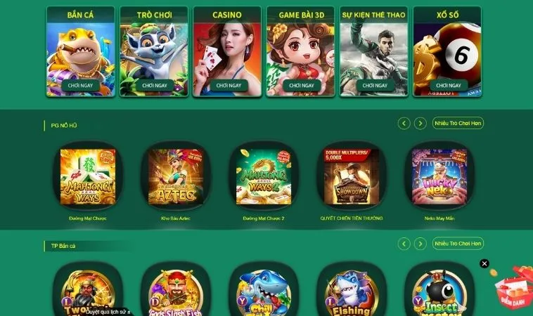 Đa dạng các thể loại game để trải nghiệm tại nhà cái CWIN